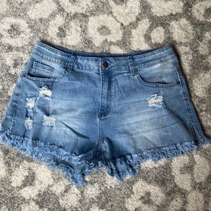 Amazon Light Wash Jeans Short- Never Worn but came with no tag, Women’s Size XL